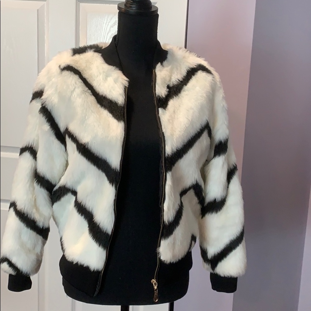 Fur Faux bomber jacket